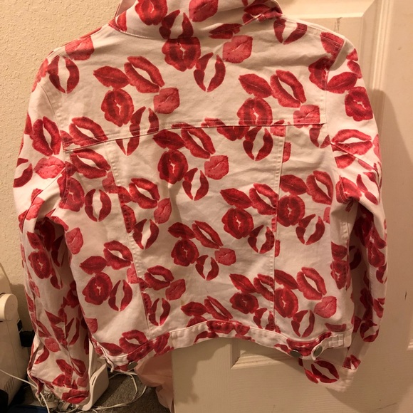 Kisses Printed Denim Jacket - Picture 3 of 3